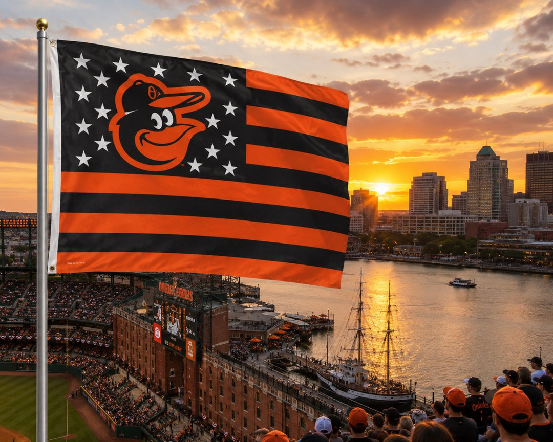 Baltimore Orioles Americana Flag 3x5 Stars And Stripes heartlandflags