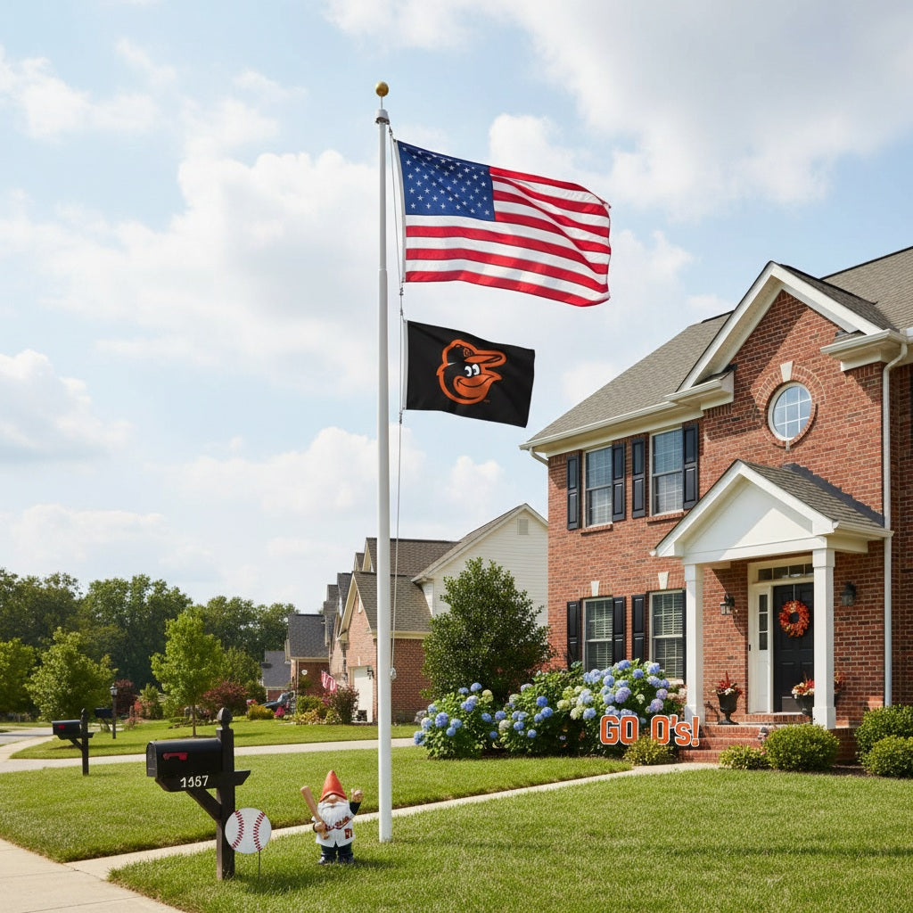 Baltimore Orioles Flag 2x3 Logo 2 Sided heartlandflags