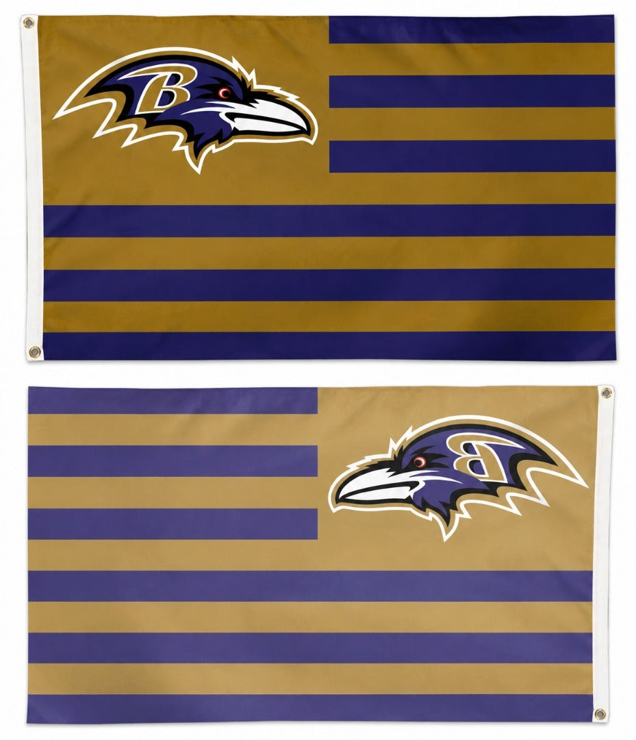 Baltimore Ravens Americana Patriotic 3x5 Flag heartlandflags