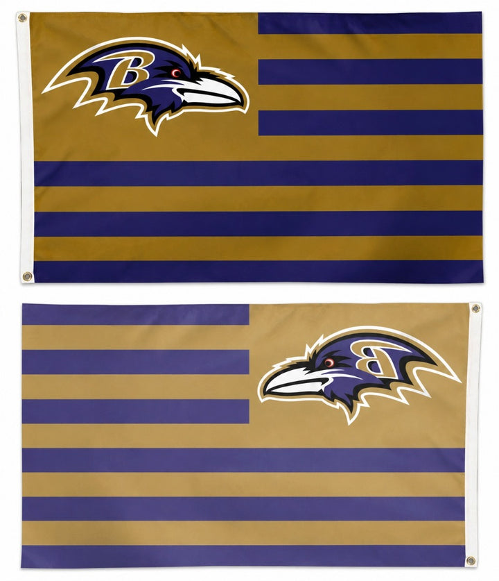 Baltimore Ravens Americana Patriotic 3x5 Flag heartlandflags