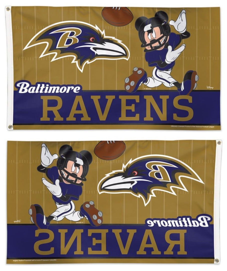 Baltimore Ravens Flag 3x5 Mickey Mouse Disney Football heartlandflags