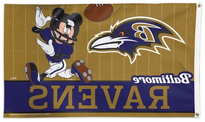 Baltimore Ravens Flag 3x5 Mickey Mouse Disney Football heartlandflags