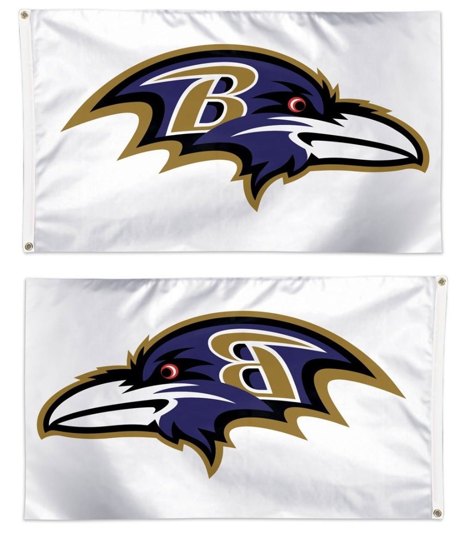 Baltimore Ravens Flag 3x5 White heartlandflags