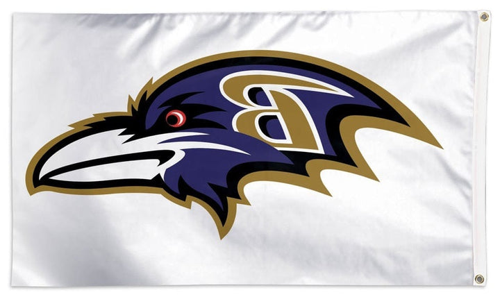 Baltimore Ravens Flag 3x5 White heartlandflags