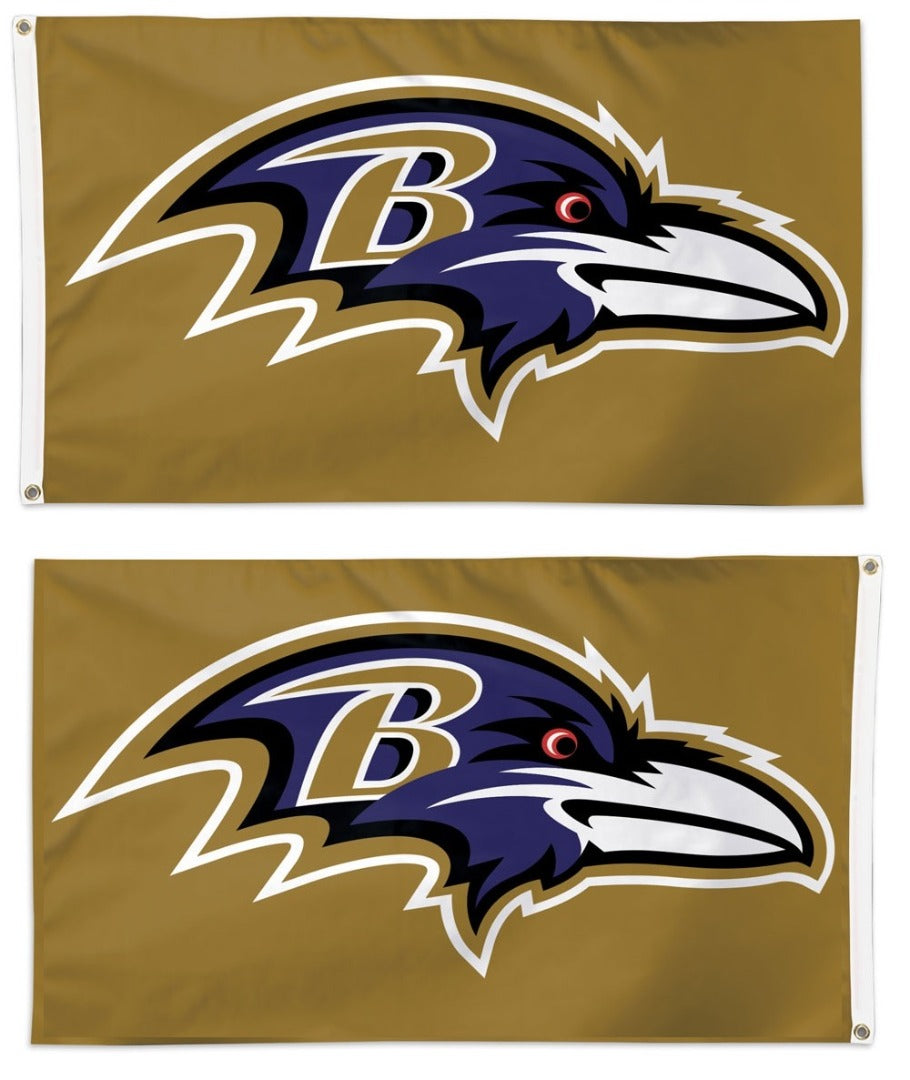 Baltimore Ravens Flag Gold 2 Sided heartlandflags