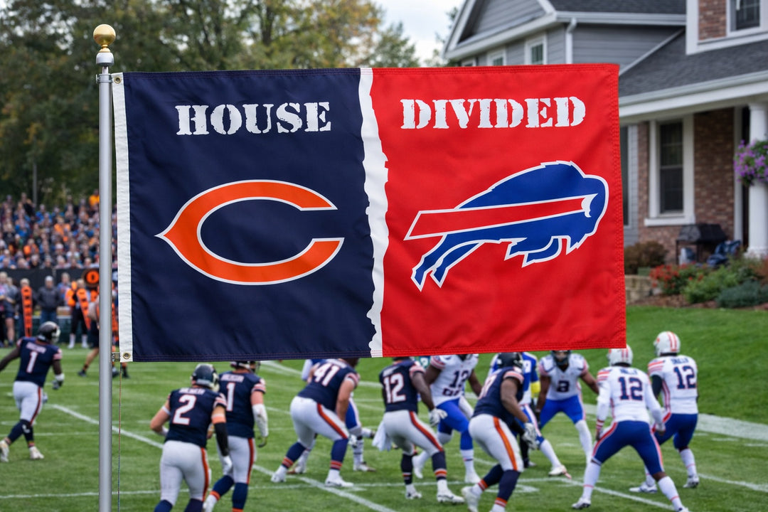 Bears and Bills 2 Sided House Divided 3x5 Flag heartlandflags