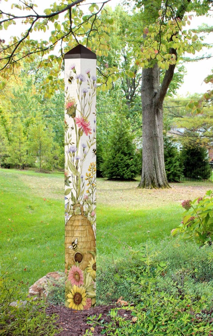 Bees and Blossoms Art Pole 60 Inches Tall heartlandflags