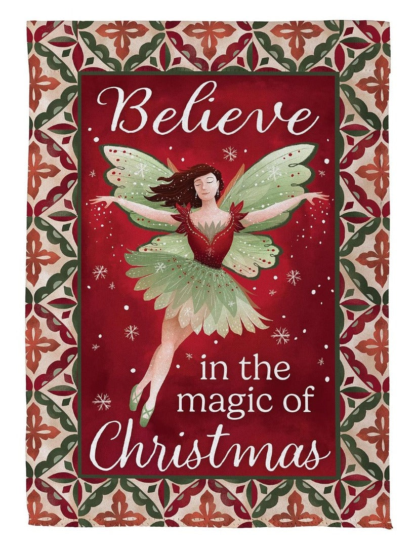 Believe Fairy 2 Sided Christmas Banner heartlandflags