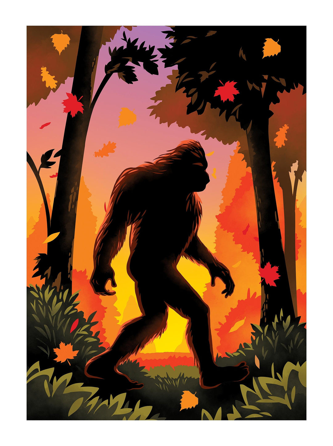Bigfoot 2 Sided Fall Garden Flag heartlandflags