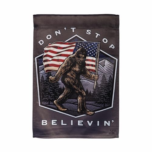Bigfoot Don't Stop Believin 2 Sided Garden Flag heartlandflags