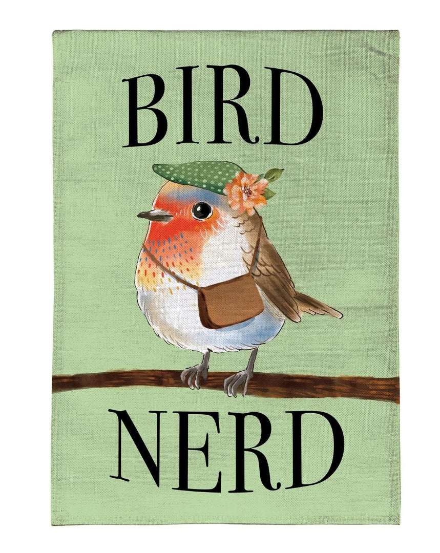 Bird Nerd 2 Sided Garden Flag heartlandflags