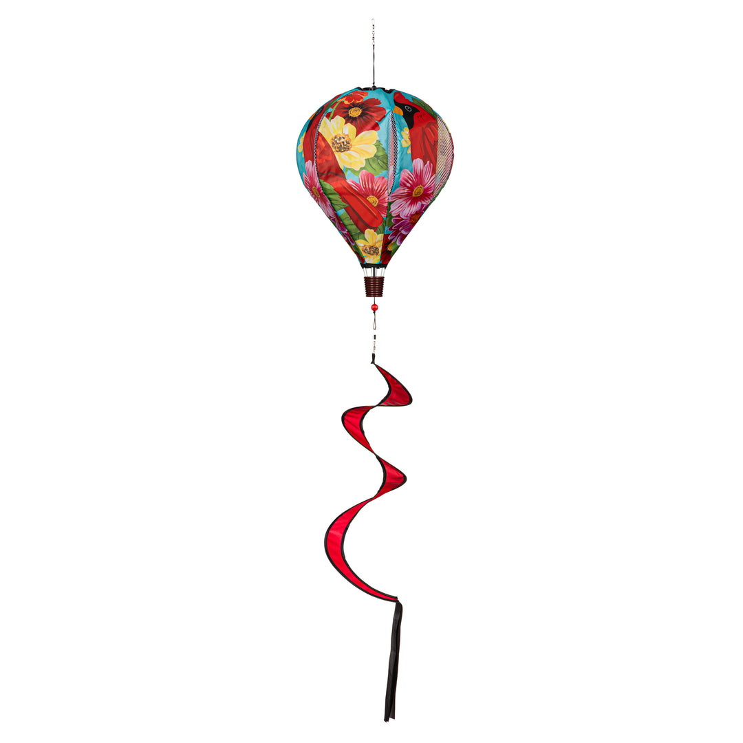 Bold Cardinal and Florals Balloon Spinner heartlandflags