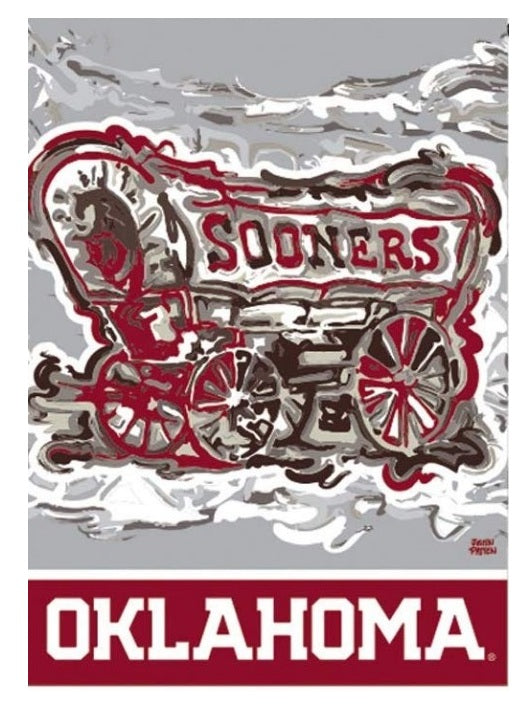 Boomer Sooner Justin Patten 2 Sided Garden Flag heartlandflags