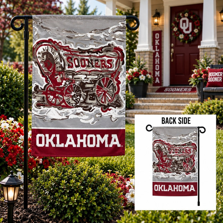Boomer Sooner Justin Patten 2 Sided Garden Flag heartlandflags