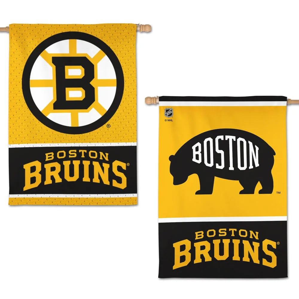 Boston Bruins Banner 2 Sided Double Logo Flag heartlandflags