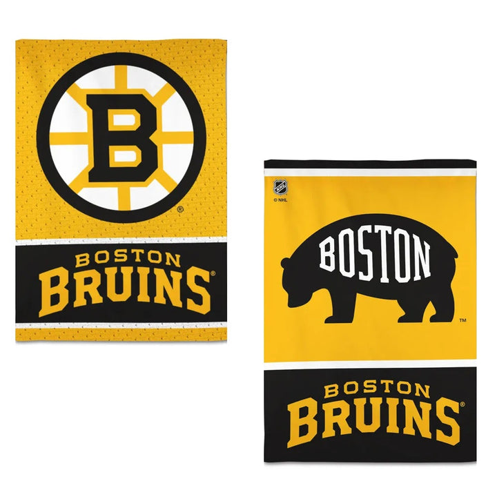 Boston Bruins Banner 2 Sided Double Logo Flag heartlandflags