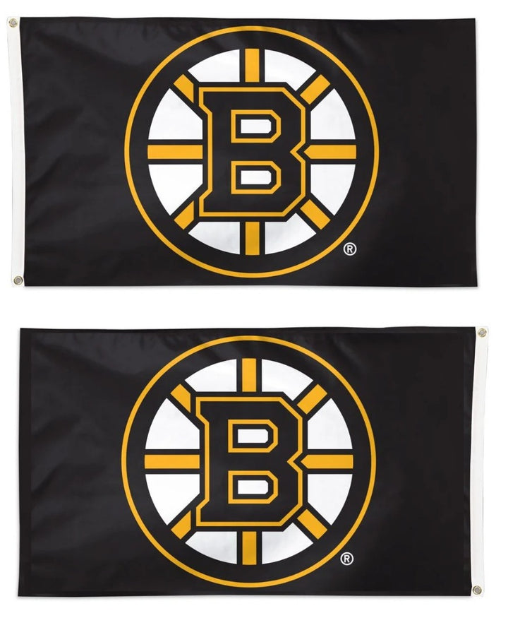 Boston Bruins Flag 3x5 Black 2 Sided Logo heartlandflags