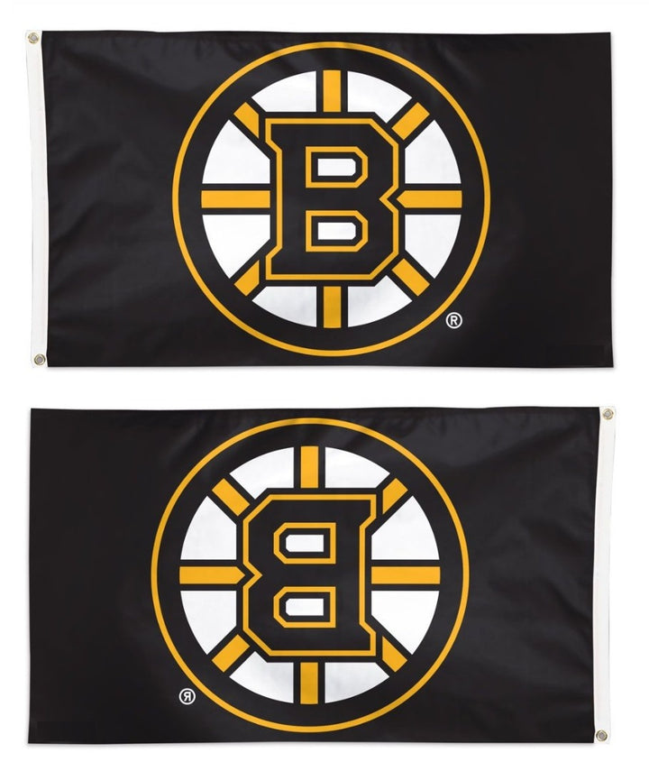 Boston Bruins Flag 3x5 Logo Black heartlandflags