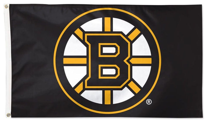 Boston Bruins Flag 3x5 Logo Black heartlandflags