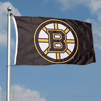 Boston Bruins Flag 3x5 Logo Black heartlandflags