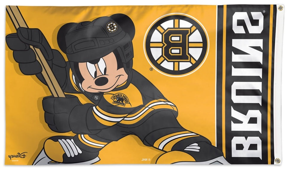 Boston Bruins Flag 3x5 Mickey Mouse heartlandflags