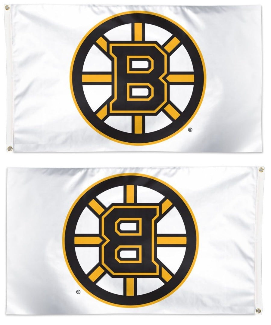 Boston Bruins Flag 3x5 White heartlandflags