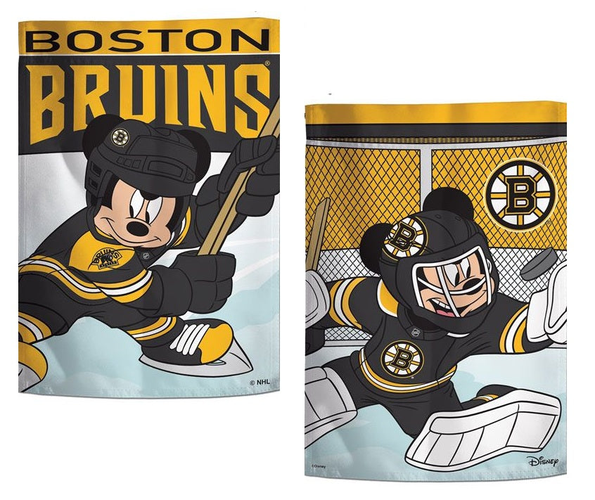 Boston Bruins Garden Flag 2 Sided Mickey Mouse Hockey heartlandflags