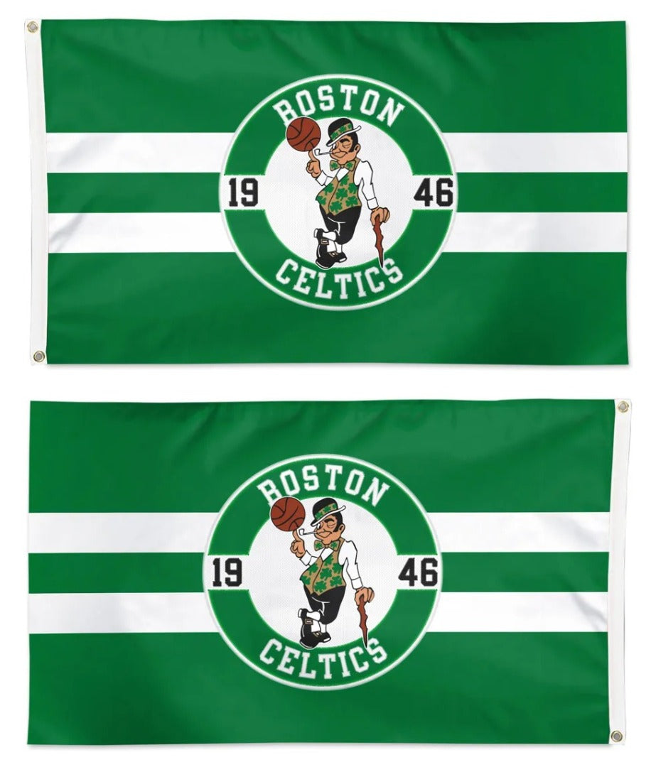 Boston Celtics 2 Sided Embroidered 3x5 Flag heartlandflags
