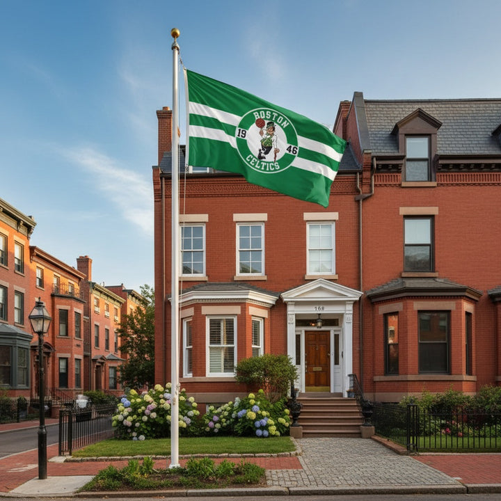 Boston Celtics 2 Sided Embroidered 3x5 Flag heartlandflags