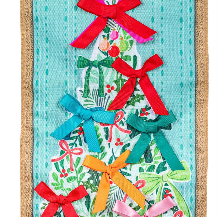 Bowtiful Christmas Tree 2-Sided Long Garden Flag heartlandflags