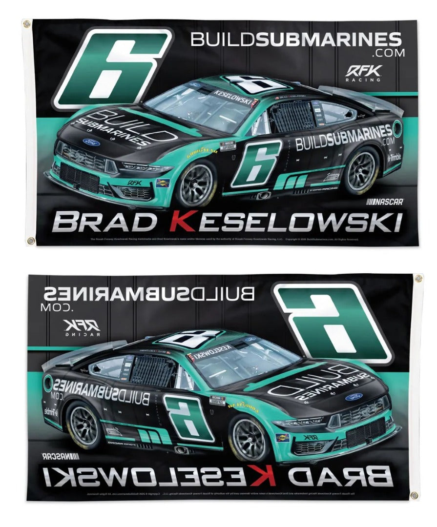 Brad Keselowski #6 Race Car 3x5 Flag 2026