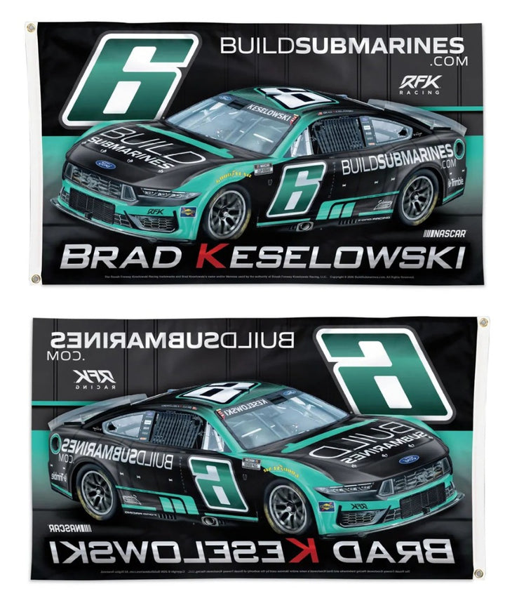 Brad Keselowski #6 Race Car 3x5 Flag 2026
