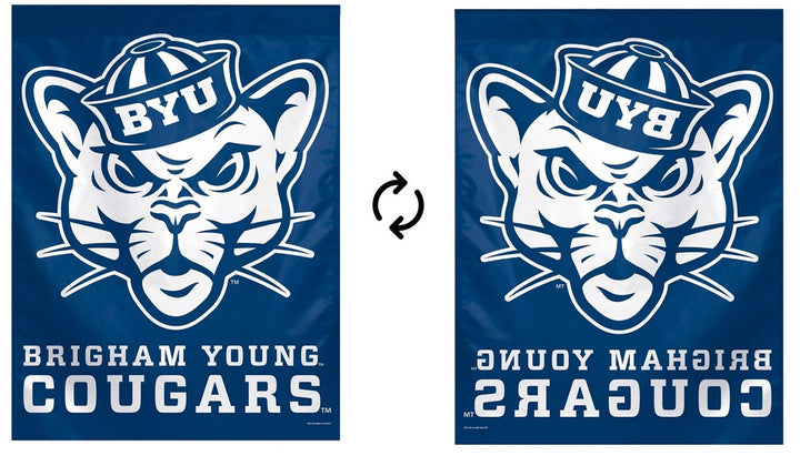 Brigham Young Cougars Flag Throwback Logo House Banner heartlandflags