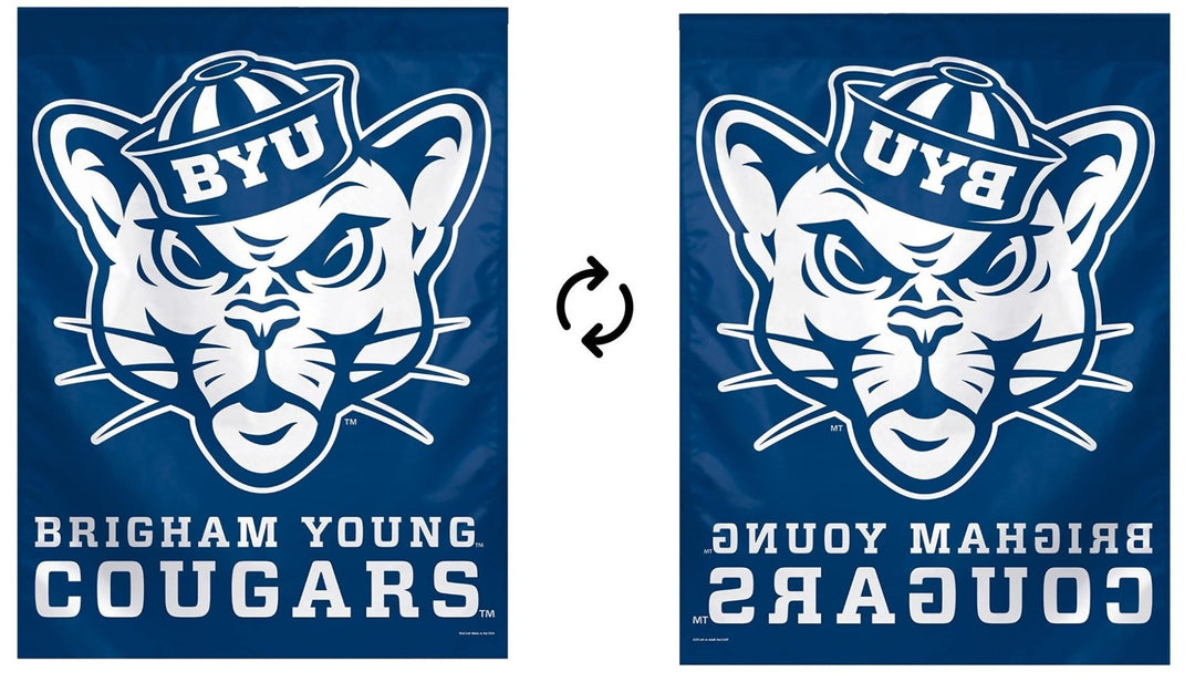 Brigham Young Cougars Throwback Banner heartlandflags