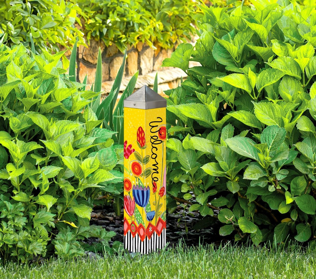 Bright Summer Flowers Art Pole 20 Inches heartlandflags