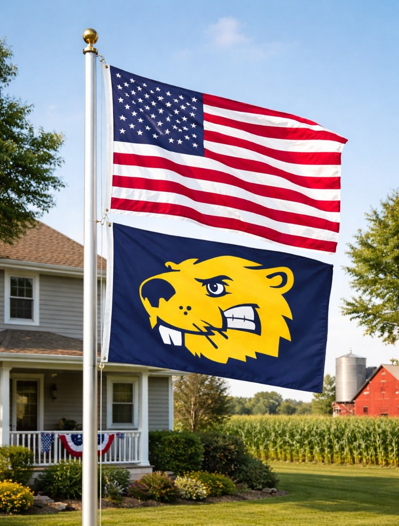 Buena Vista Beavers Flag 2 Sided 3x5 Blue heartlandflags