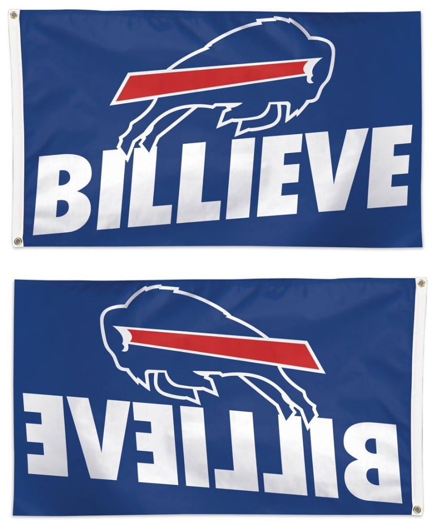 Buffalo Bills Flag 3x5 Billieve Logo Slogan heartlandflags