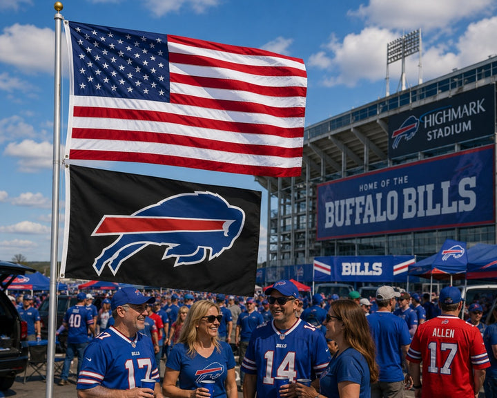 Buffalo Bills Flag 3x5 Black 2 Sided heartlandflags