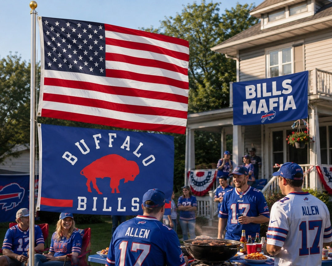 Buffalo Bills Flag 3x5 Logo Classic Retro heartlandflags