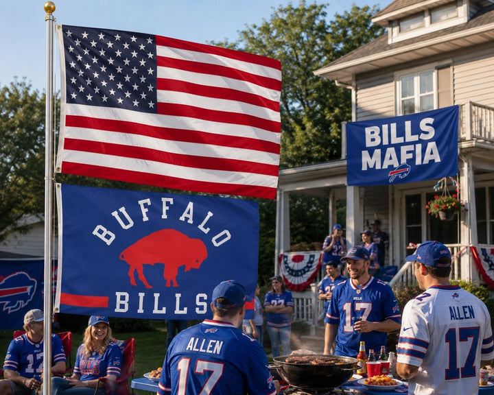Buffalo Bills Flag 3x5 Logo Classic Retro heartlandflags