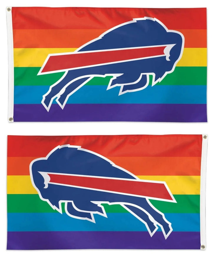 Buffalo Bills Flag 3x5 Pride Rainbow heartlandflags