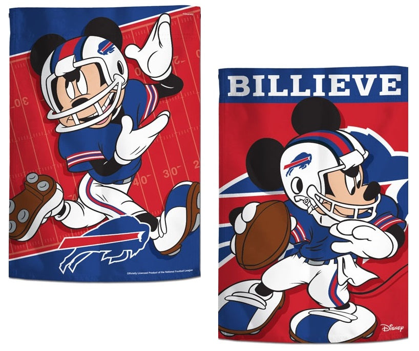 Buffalo Bills Garden Flag 2 Sided Mickey Mouse Football heartlandflags