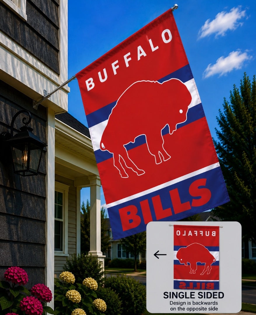 Buffalo Bills Retro Logo Banner Flag heartlandflags