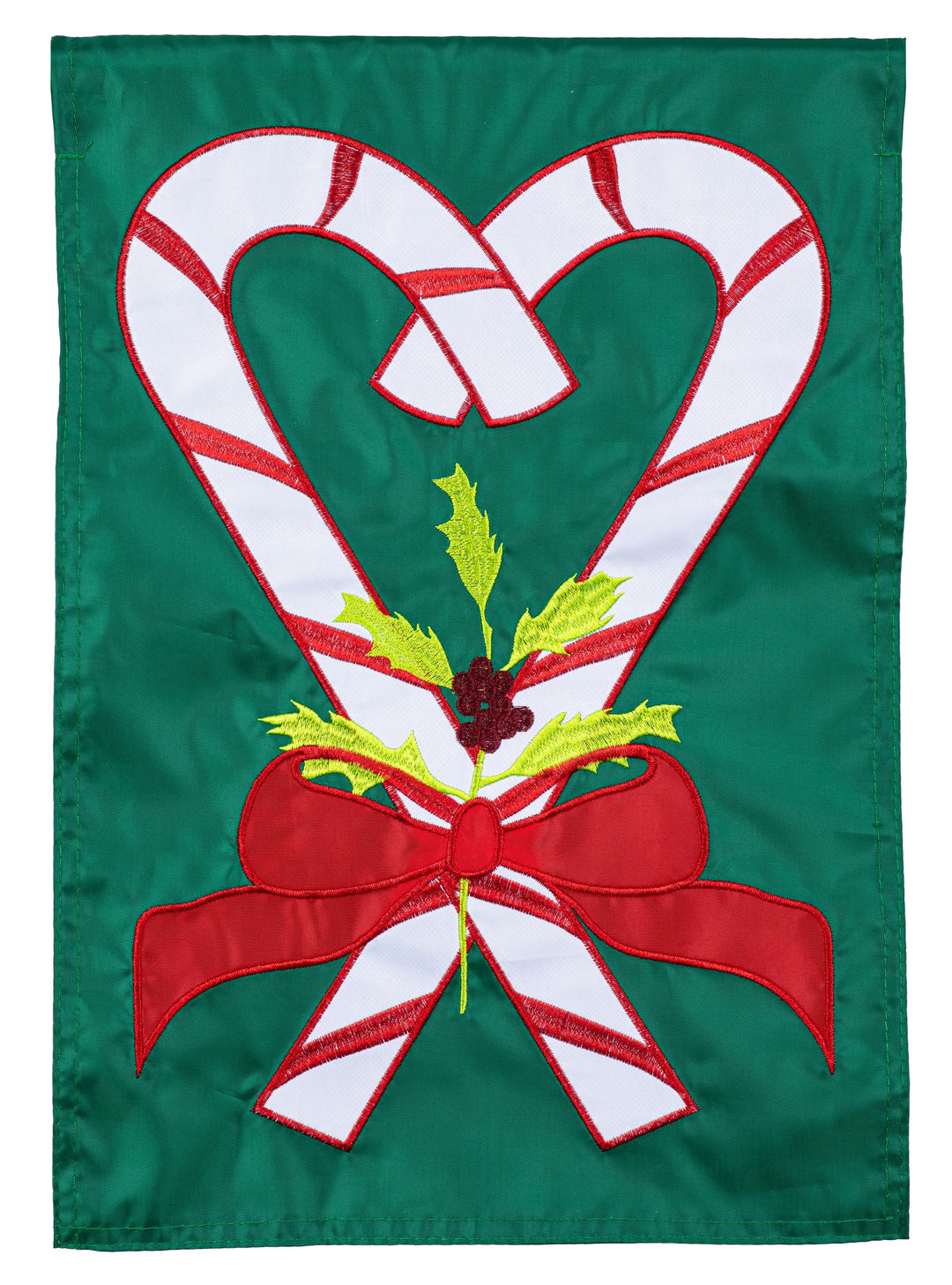 Candy Canes Garden Flag 2 Sided Applique heartlandflags