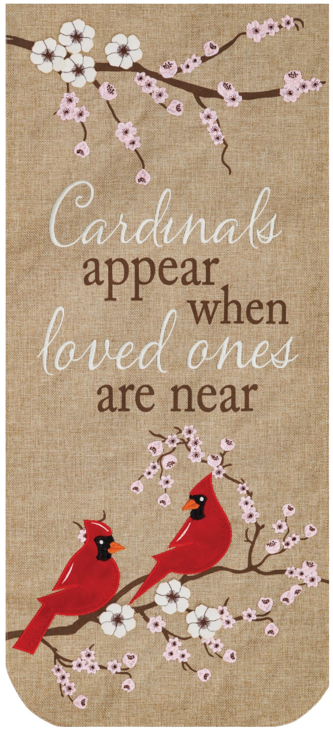 Cardinals Appear Long Garden Flag 2 Sided XL heartlandflags