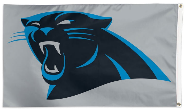 Carolina Panthers Flag 3x5 Logo Grey heartlandflags