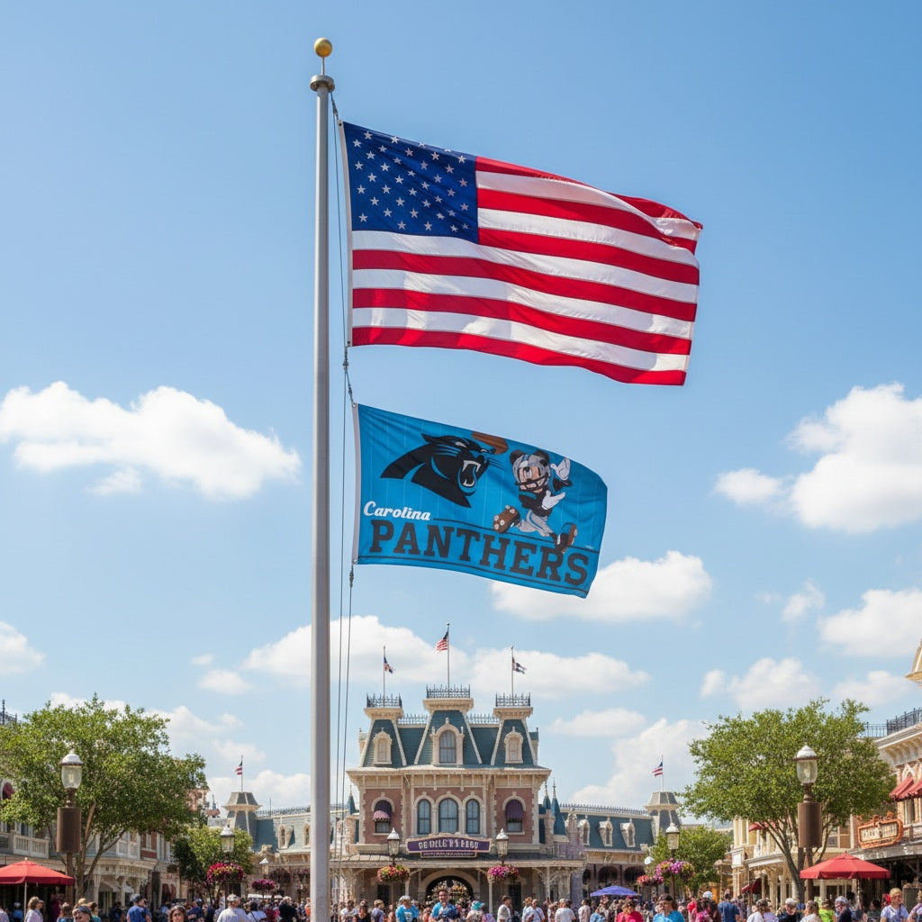 Carolina Panthers Flag 3x5 Mickey Mouse Disney Football heartlandflags