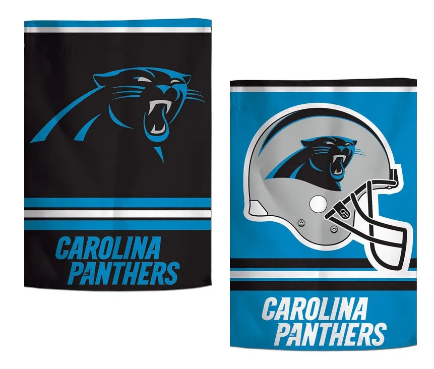Carolina Panthers Garden Flag 2 Sided Helmet Logo heartlandflags