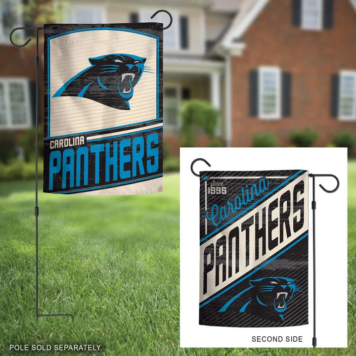 Carolina Panthers Retro 2 Sided Garden Flag heartlandflags