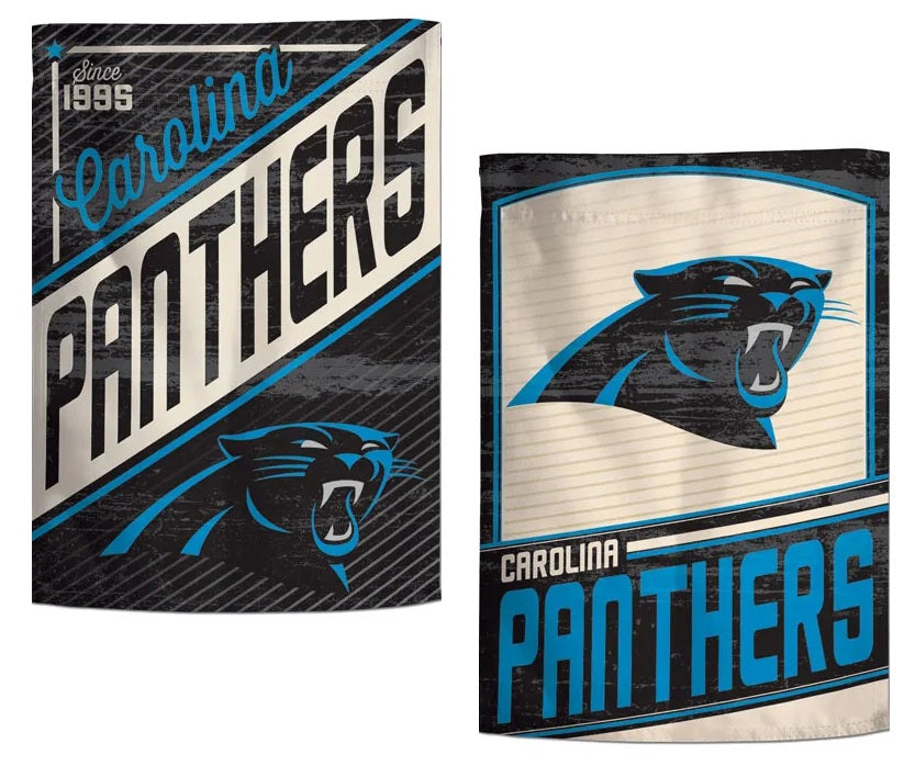 Carolina Panthers Retro 2 Sided Garden Flag heartlandflags